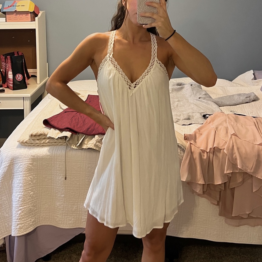 White tank top dress